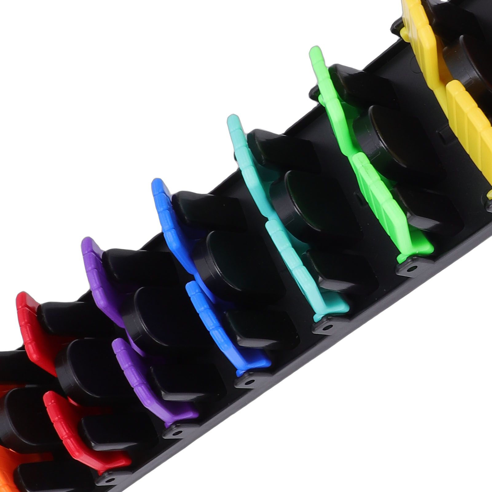Baseball Cap Organizer Colorful ABS Space Saving Adhesive Hat Rack with Spring view 2