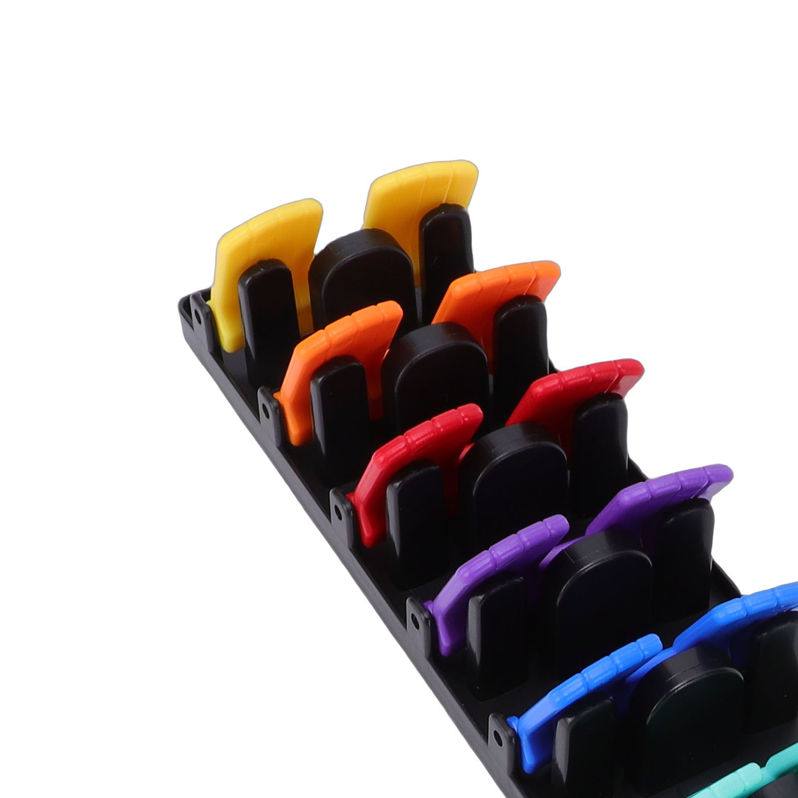 Baseball Cap Organizer Colorful ABS Space Saving Adhesive Hat Rack with Spring view 7