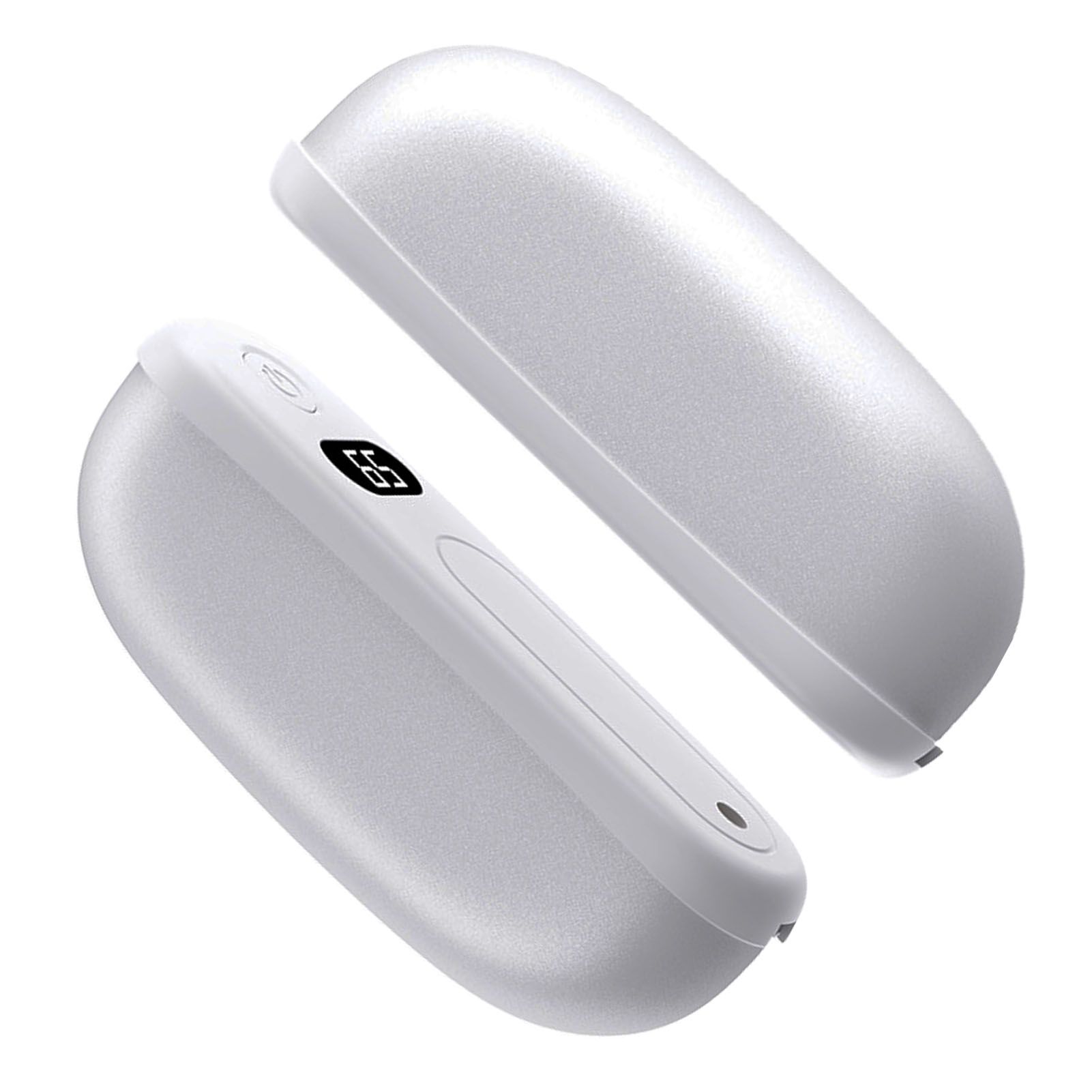 Magnetic Hand Warmers Silver Rechargeable 3600mah Digital Display Fast Heating view 12