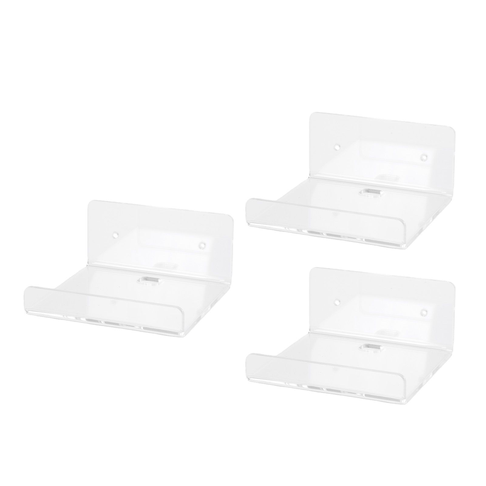 3PCS Small Floating Shelves Acrylic Wall Mounted Mini Floating Storage Shelf