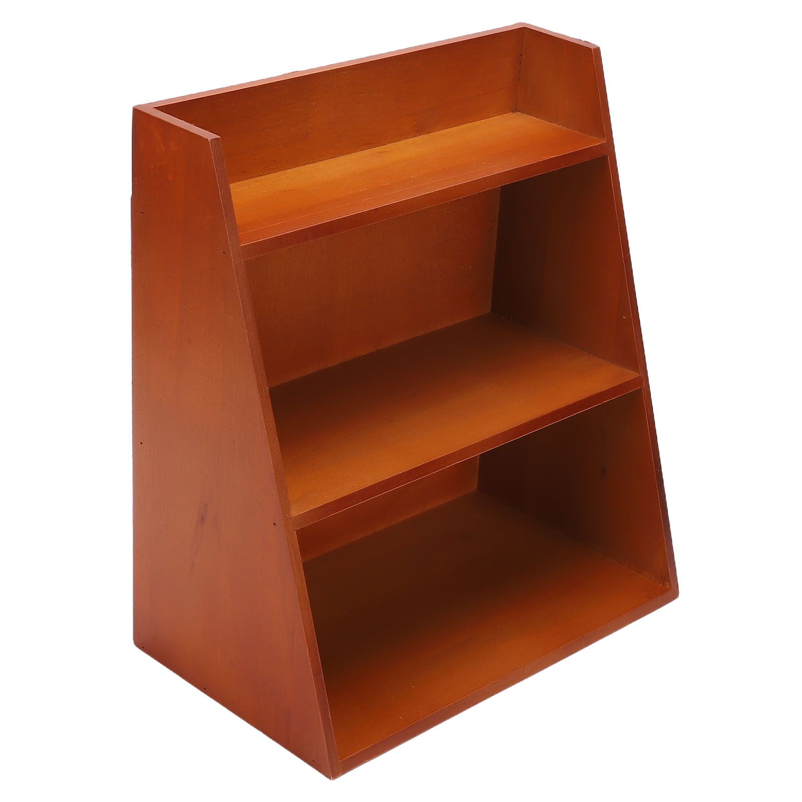 3 Tier Trinket Display Shelf for Wall Countertop Vintage Wooden Shelf Rack for view 11