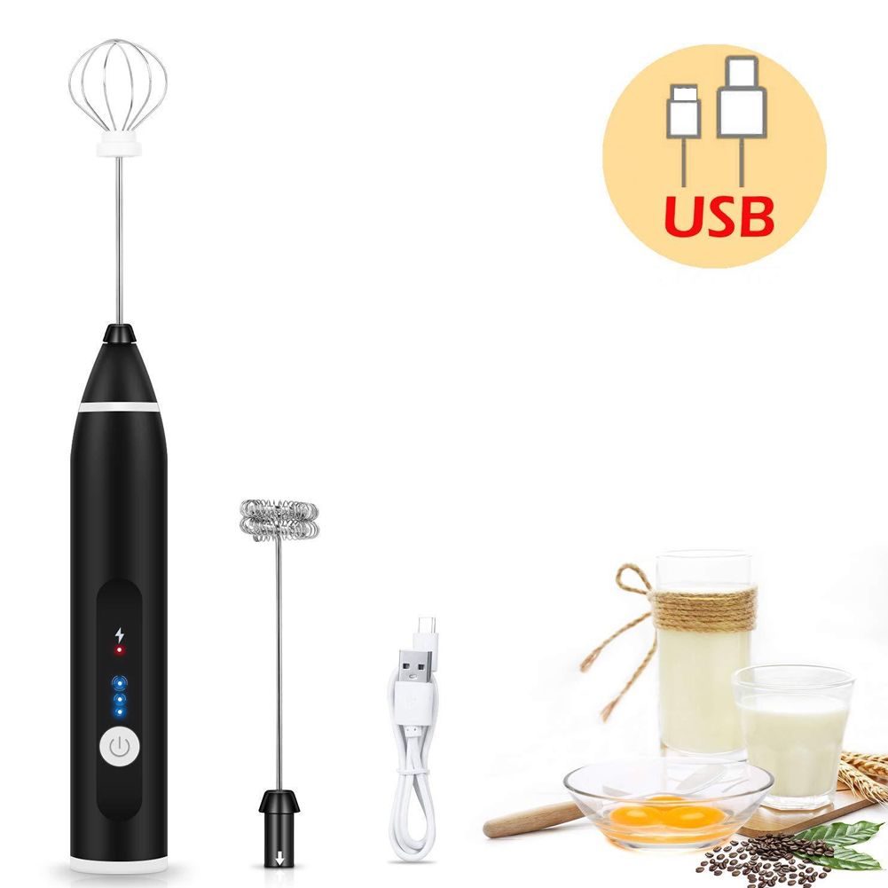 Electric Milk Frother Automatic Egg Beater USB Charging Mixer 3 Speed Settings view 5