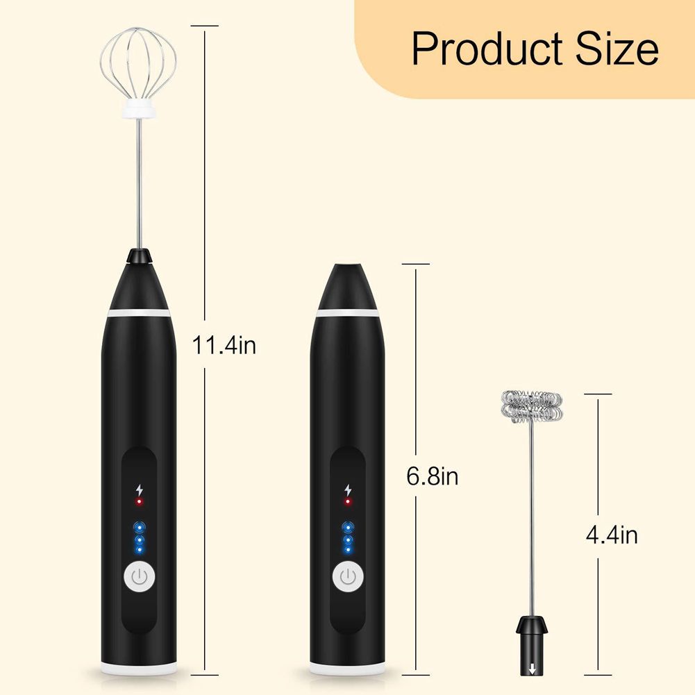 Electric Milk Frother Automatic Egg Beater USB Charging Mixer 3 Speed Settings view 12
