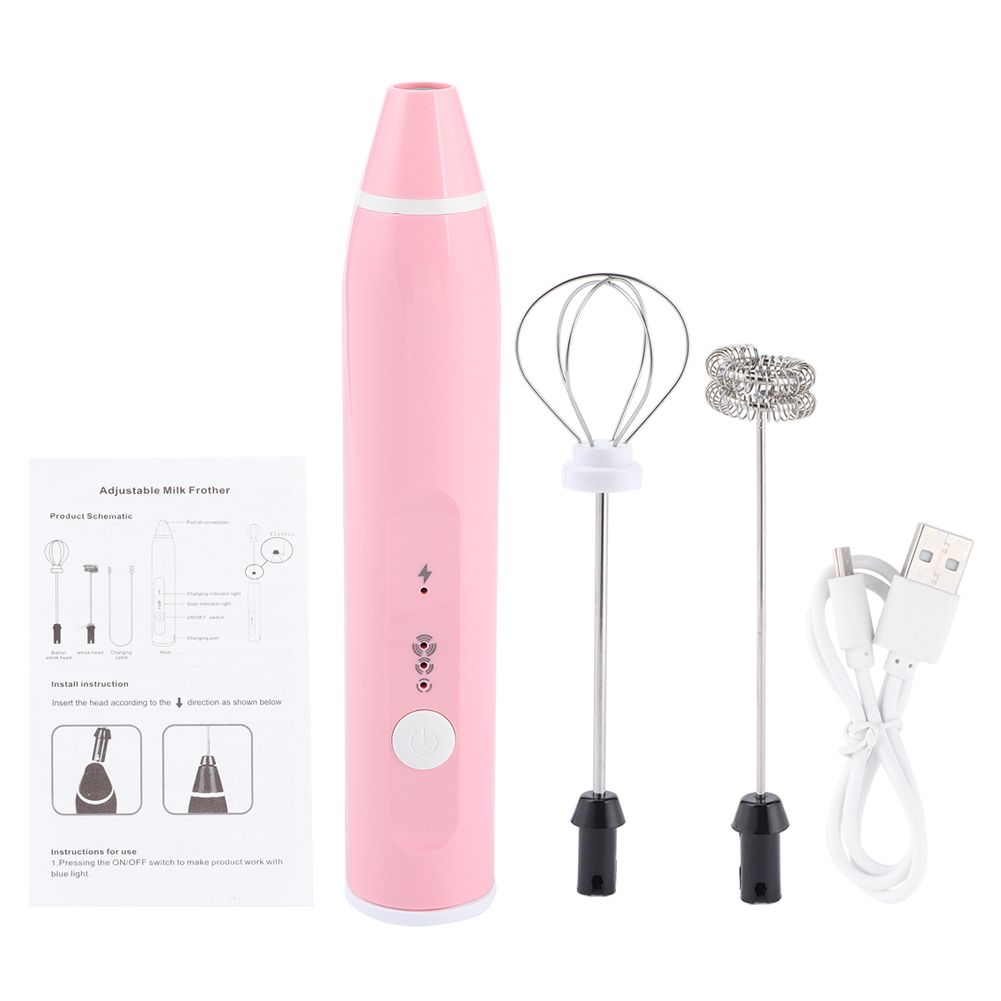 Rechargeable Milk Frother Electric Coffee Mixer Handheld Egg Beater Household view 2