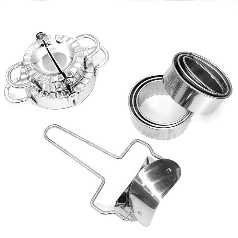 304 Stainless Steel Manual Dumplings Maker Mold Pastry Wrapper Set Kitchen view 3