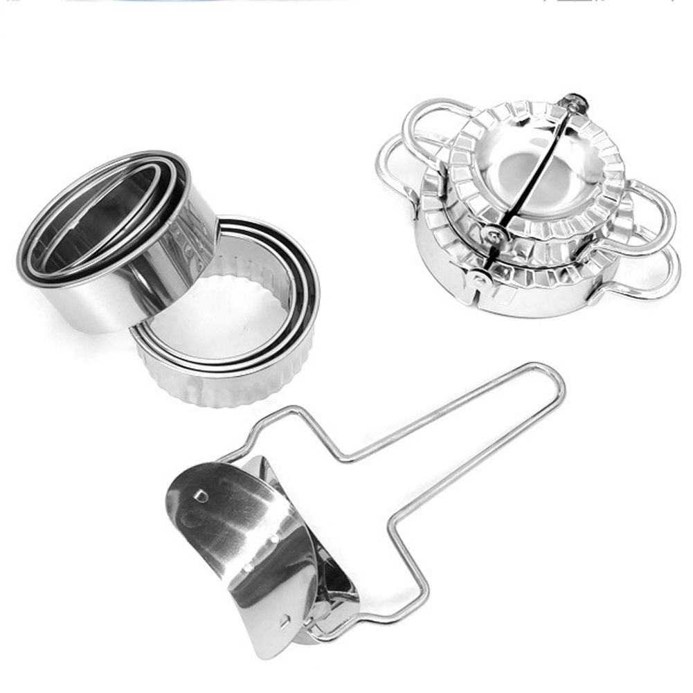 304 Stainless Steel Manual Dumplings Maker Mold Pastry Wrapper Set Kitchen view 4