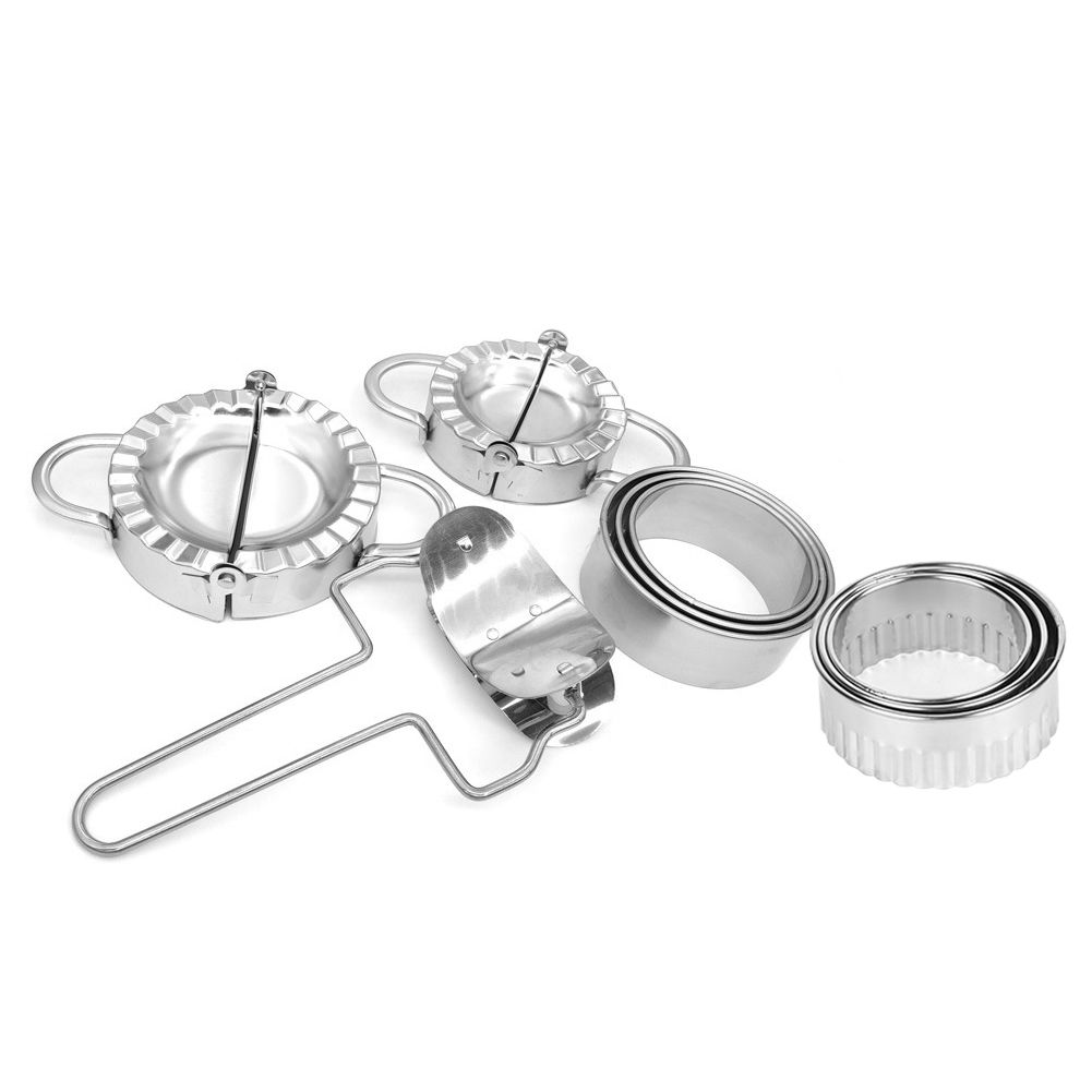 304 Stainless Steel Manual Dumplings Maker Mold Pastry Wrapper Set Kitchen view 5