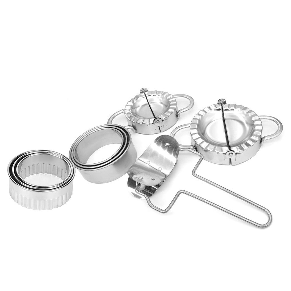 304 Stainless Steel Manual Dumplings Maker Mold Pastry Wrapper Set Kitchen view 6