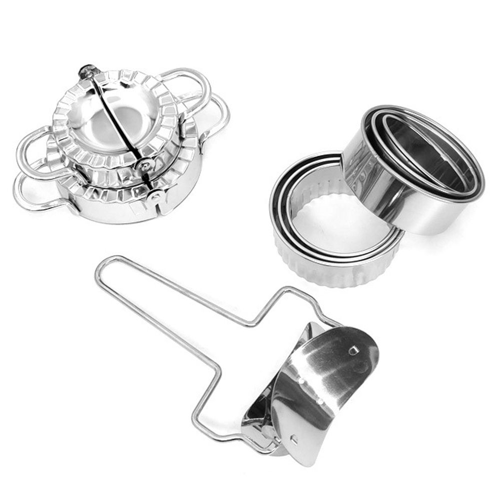 304 Stainless Steel Manual Dumplings Maker Mold Pastry Wrapper Set Kitchen view 7