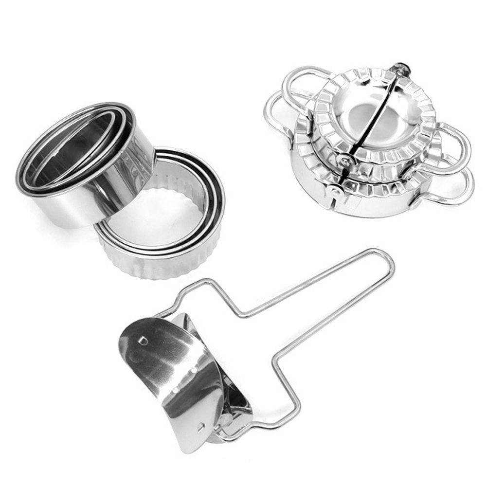 304 Stainless Steel Manual Dumplings Maker Mold Pastry Wrapper Set Kitchen view 8