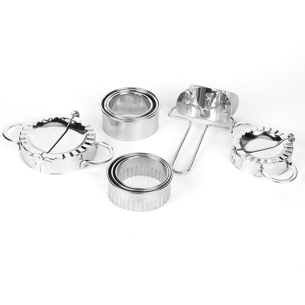 304 Stainless Steel Manual Dumplings Maker Mold Pastry Wrapper Set Kitchen view 11