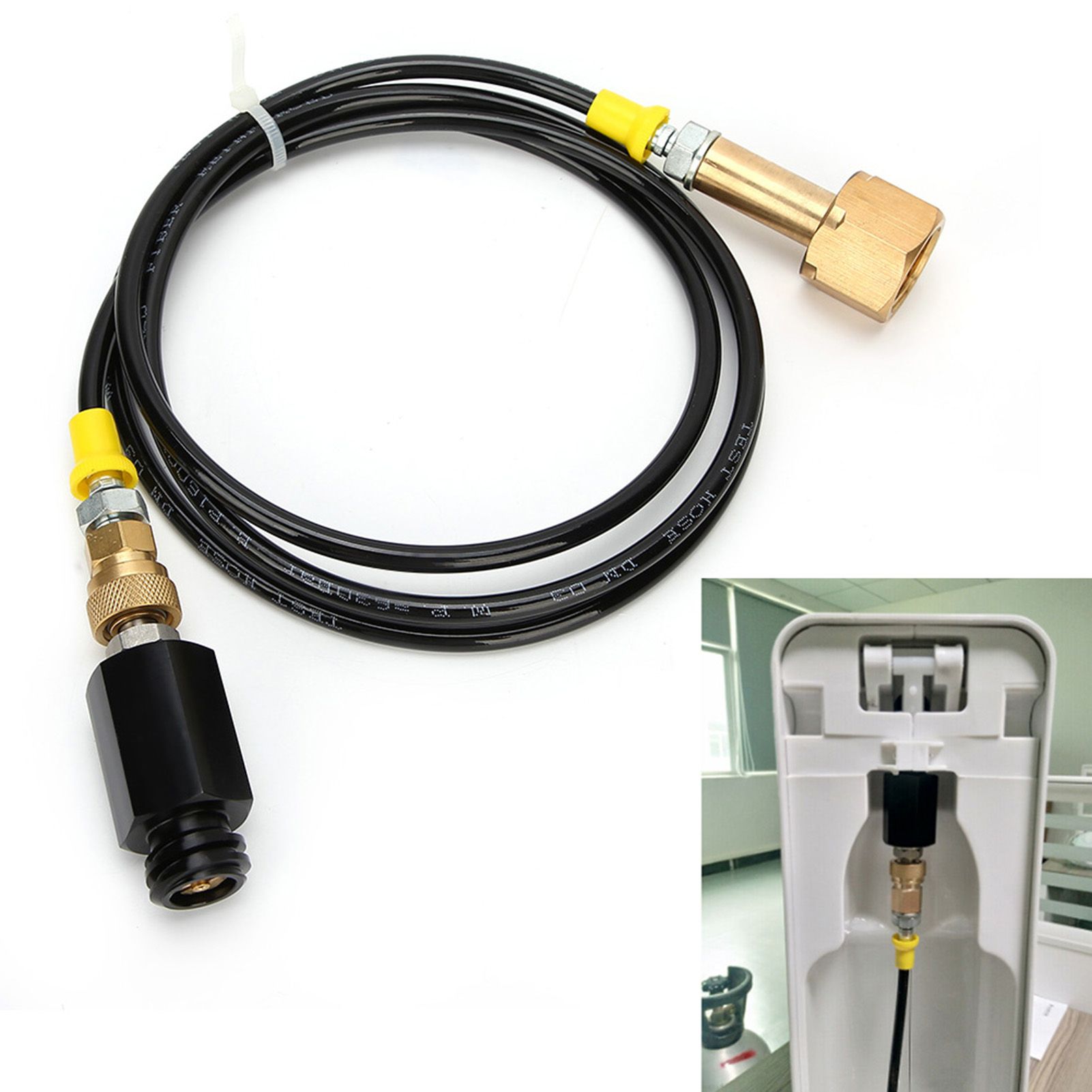 1.7m CGA320 Thread CO2 Soda External Hose Adapter Kit for Kitchen Soda Water view 8