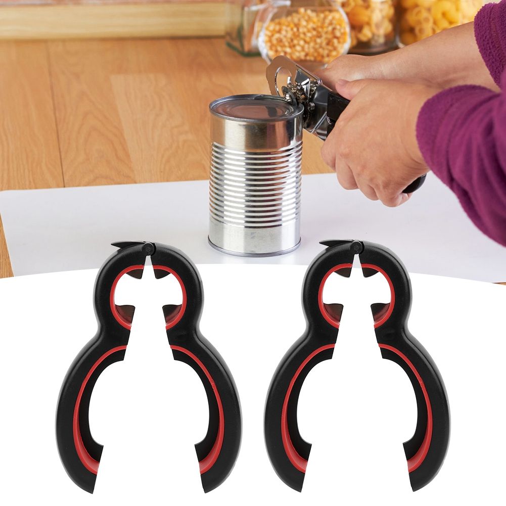 2Pcs 6‑In‑1 Can Opener Simple Multifunctional Bottle Opener Kitchen Handheld view 3