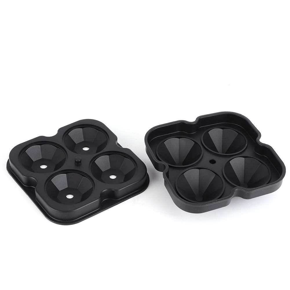 4 Holes Diamond Shaped Ice Ball Mold Maker Silicone Ice Cubes Tray for Party view 6