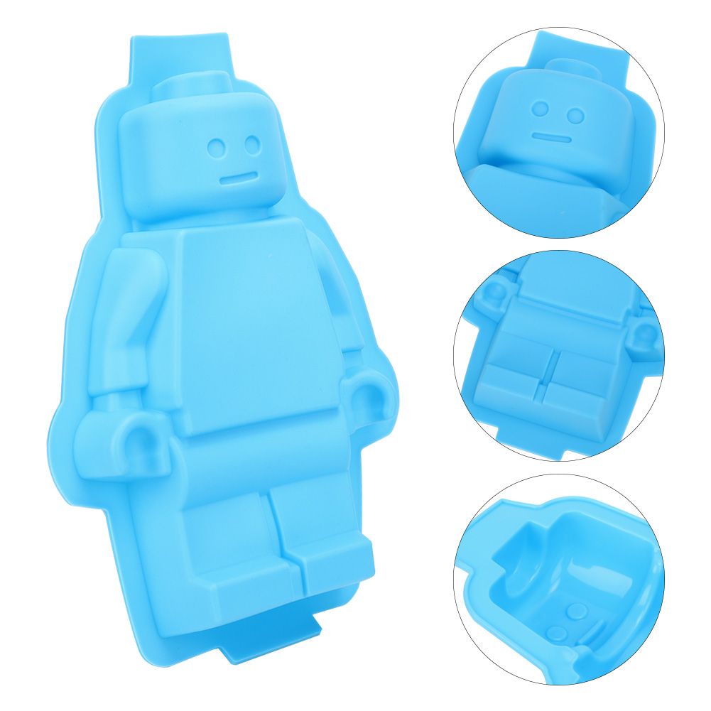 Robot Shaped Silicone Mold Ice Cubes Mold Chocolate Fondant Cake Mould DIY view 8