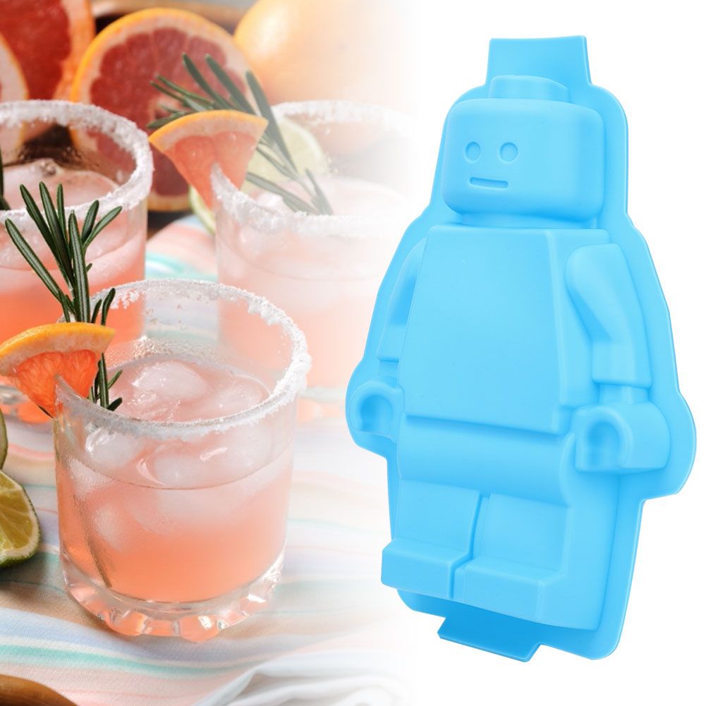 Robot Shaped Silicone Mold Ice Cubes Mold Chocolate Fondant Cake Mould DIY view 9