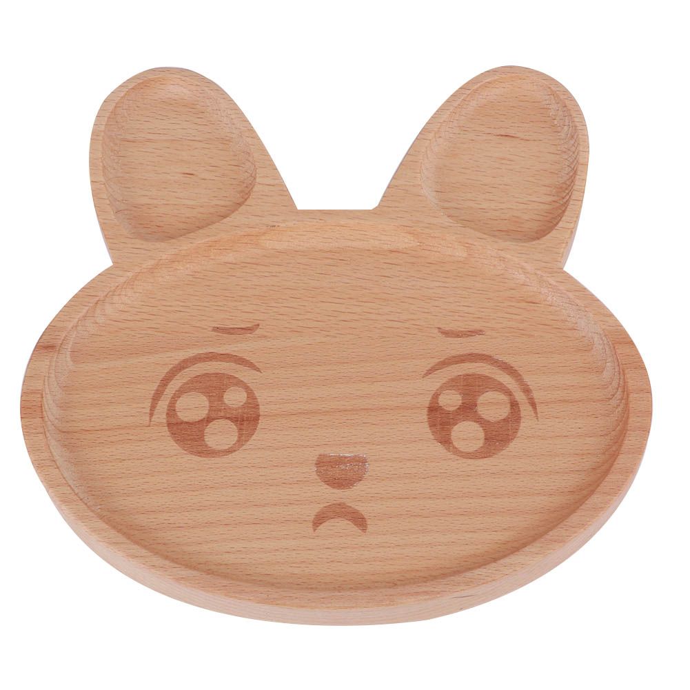 Wooden Food Tray Dish Plate Breakfast Serving Platter Snack Container for Baby view 12