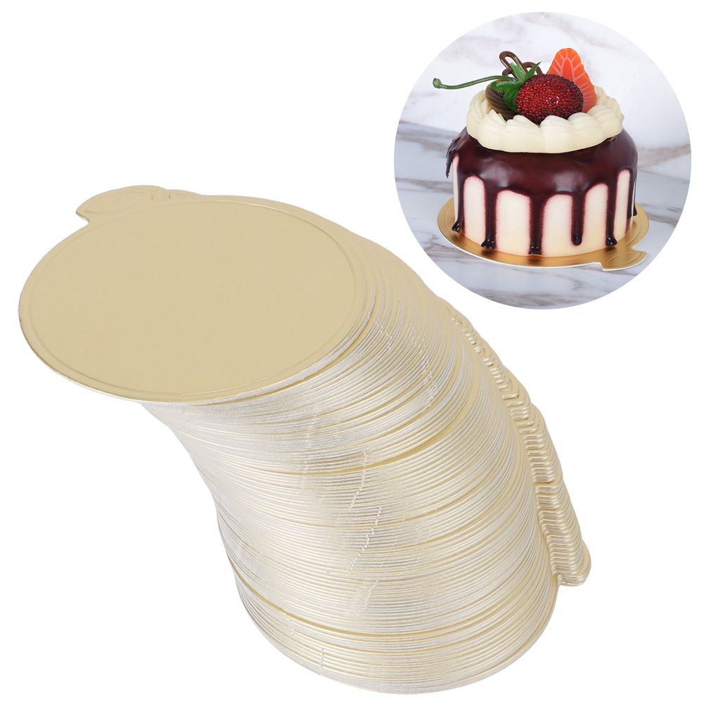 200Pcs Golden Cake Bottom Cardboard Round Desserts Pad Cake Bottom Tray view 9