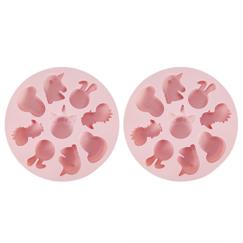2pcs Cartoon Animals Shaped Silicone Cake Mold NonStick Chocolate Fondant view 6