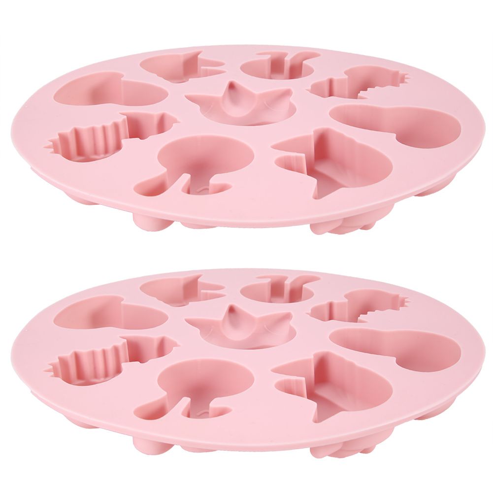 2pcs Cartoon Animals Shaped Silicone Cake Mold NonStick Chocolate Fondant view 7