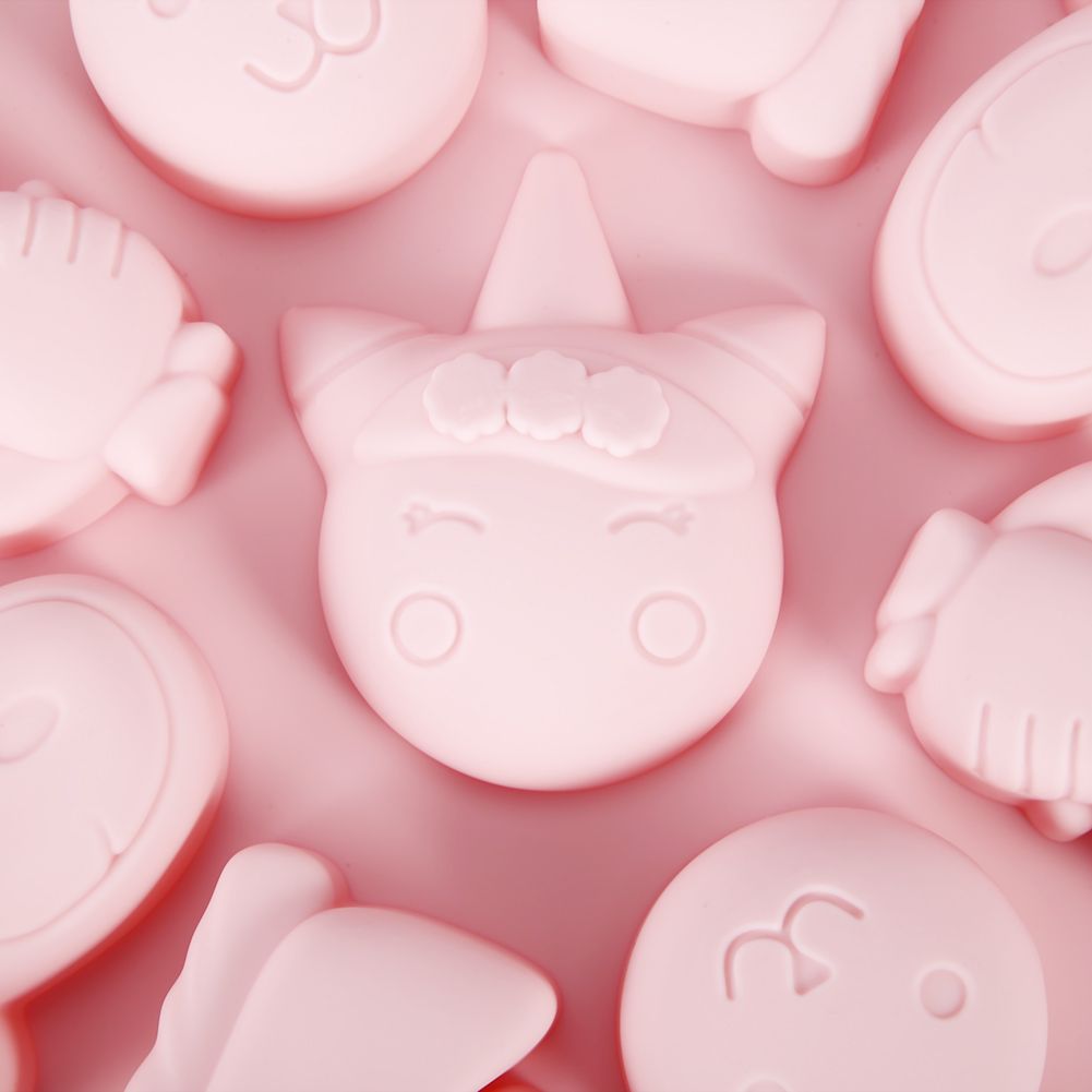 2pcs Cartoon Animals Shaped Silicone Cake Mold NonStick Chocolate Fondant view 12