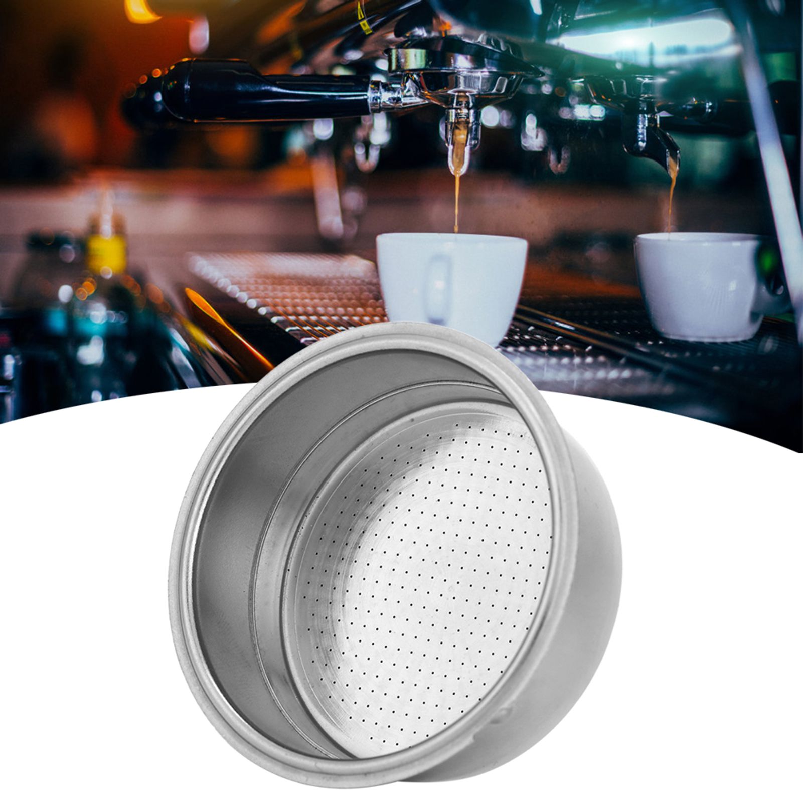 Double Layer Stainless Steel Coffee Filter Basket with Locking Snap Coffee view 9