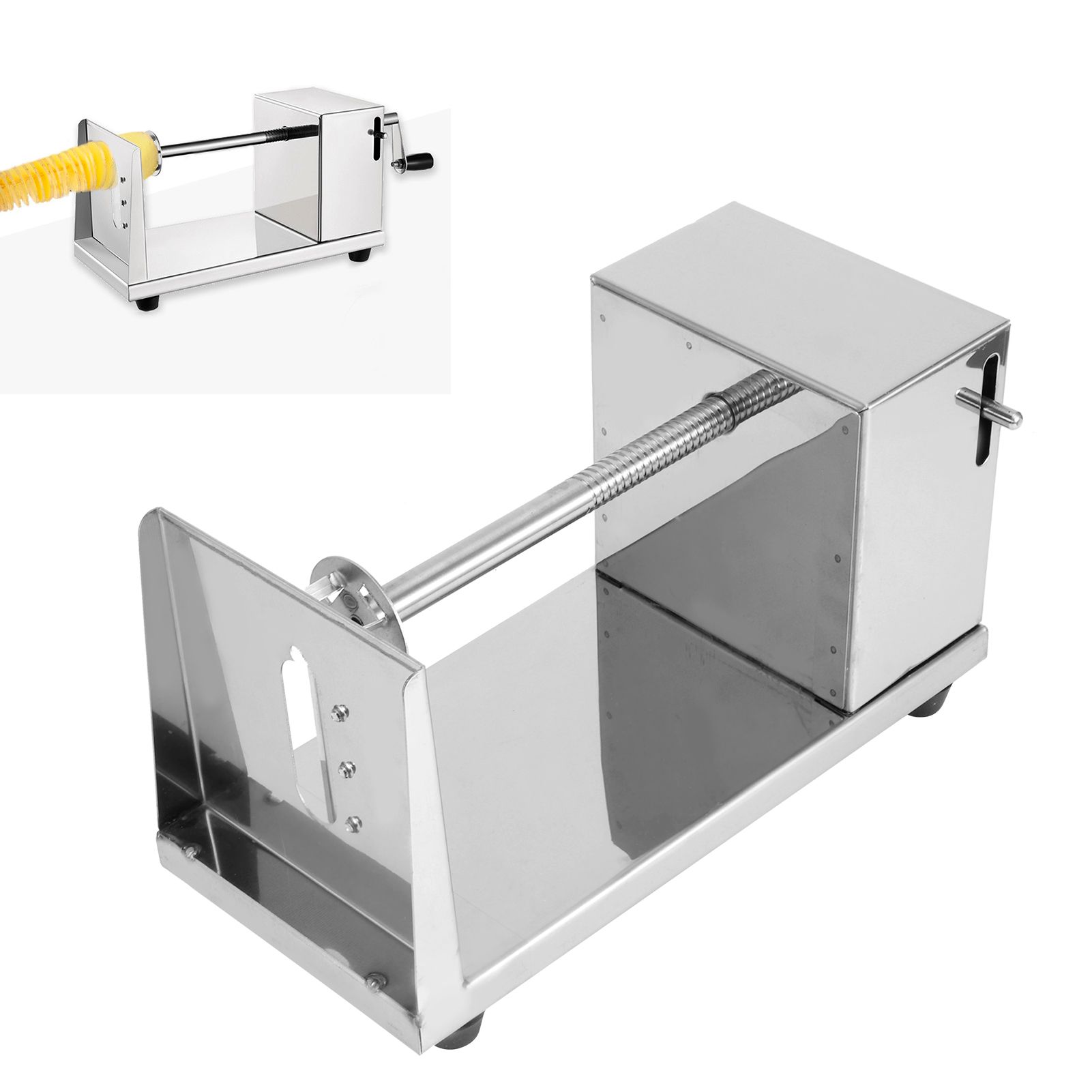 Stainless Steel Hand Crank Manual Spiral Potato Twisters Vegetable Cutter view 9
