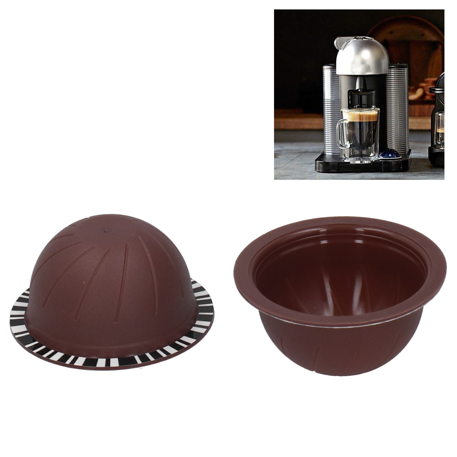 150ml Coffee Capsule Holder with Disposable Aluminum Foil Fit for Vertuolline GCA1 view 9