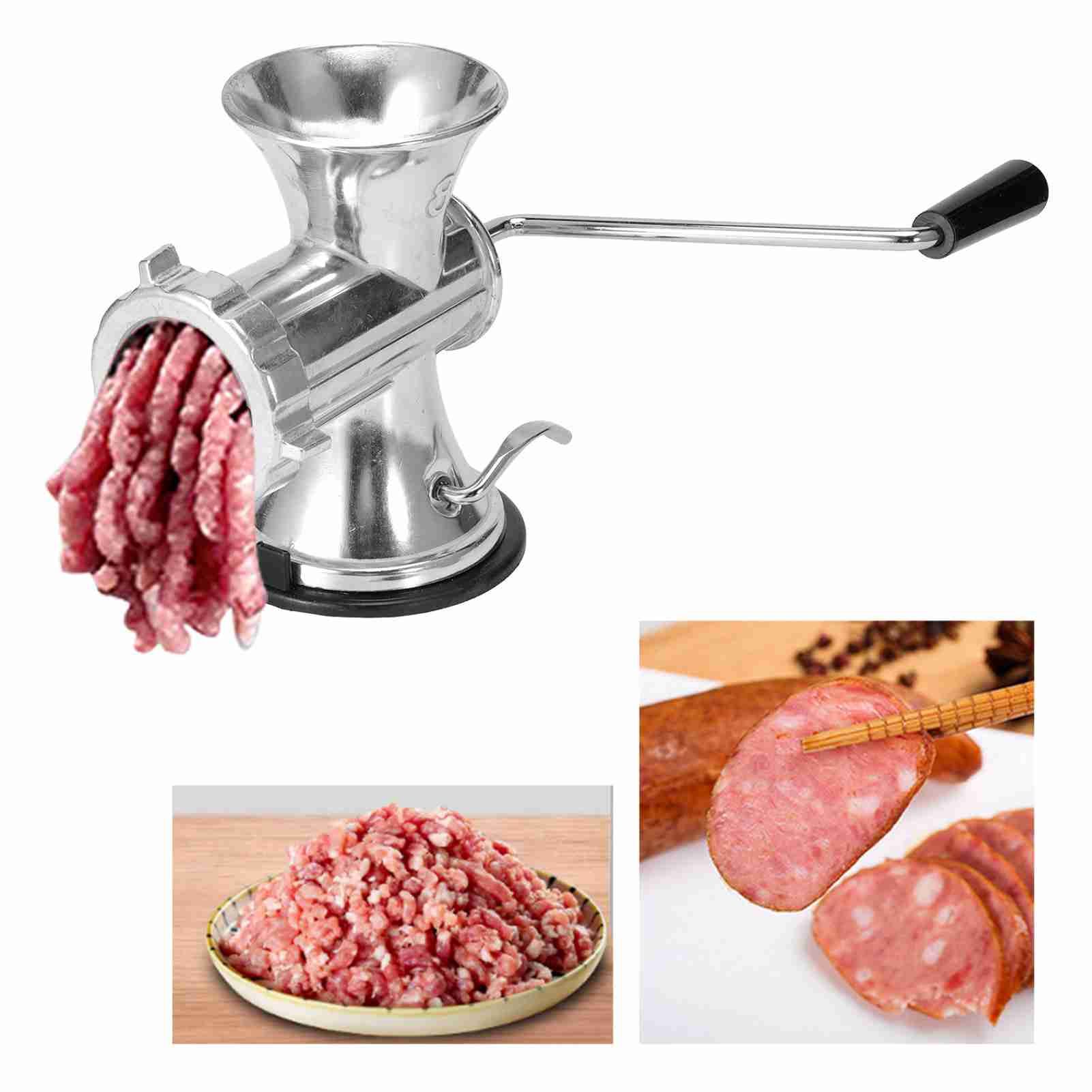 Aluminum Alloy Manual Meat Grinder Sausage Stuffer Grinding Machine Home view 12
