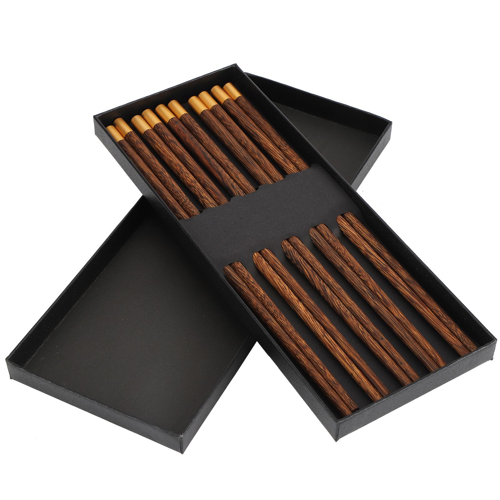 5 Pairs Chinese Style Wooden Chopsticks Set Safe Handcrafted Tableware Gift view 3