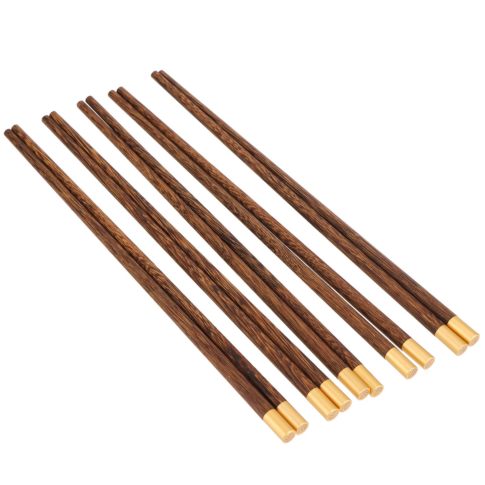 5 Pairs Chinese Style Wooden Chopsticks Set Safe Handcrafted Tableware Gift view 7
