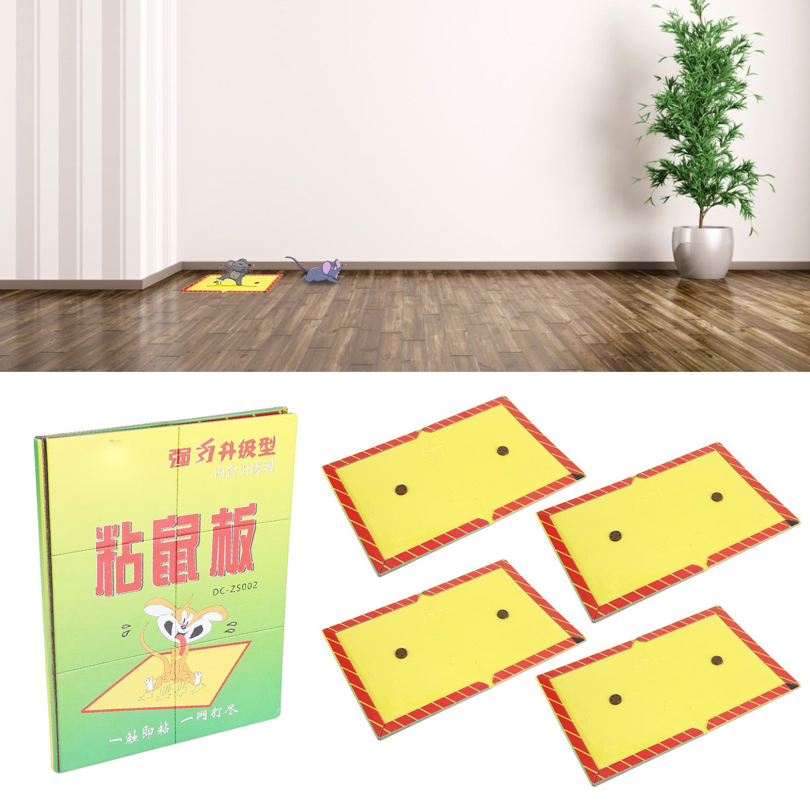 5Pcs Mouse Trap Sticking Board Strong Adhesive Mice Catching Glue Boards for view 10