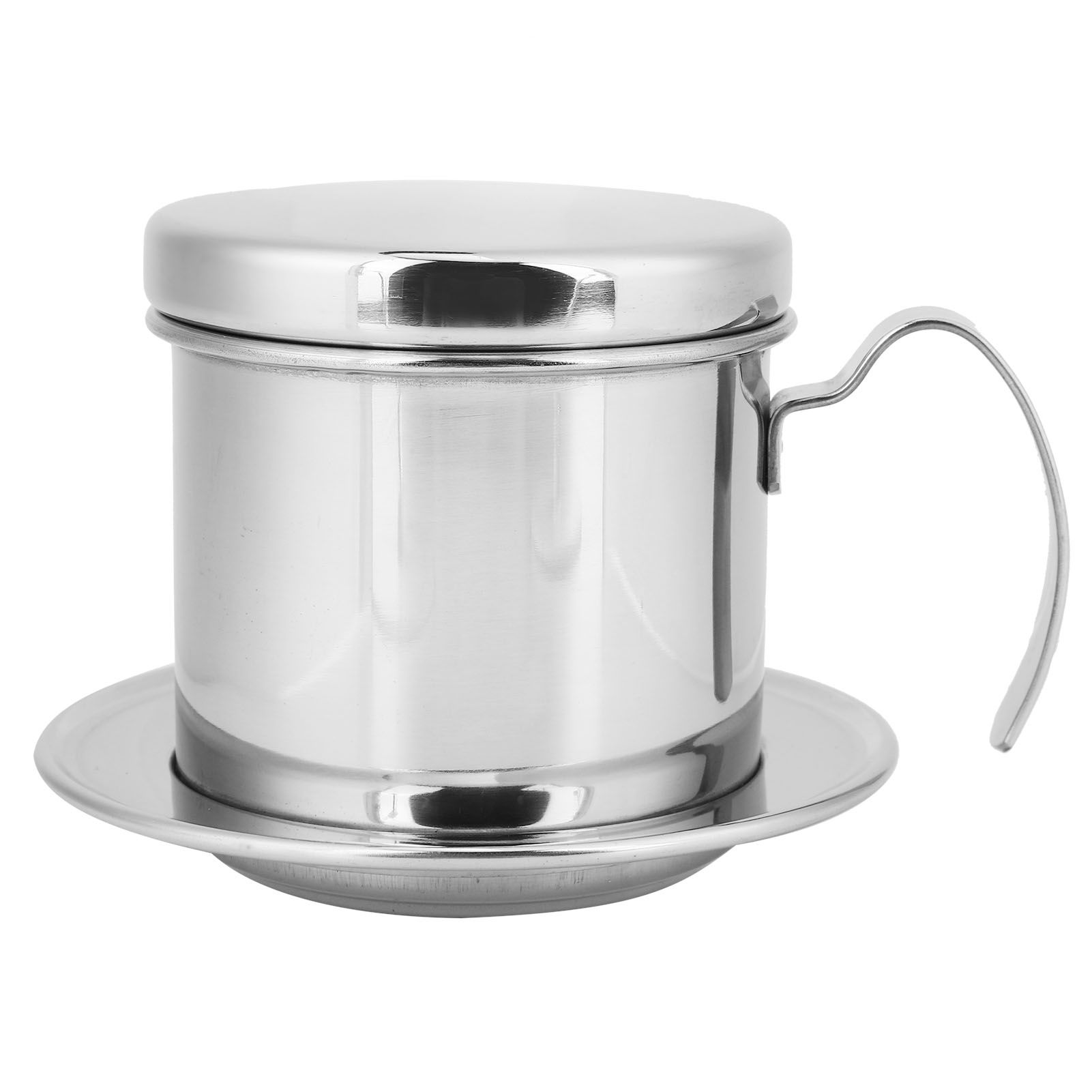 Drip Coffee Filter Pot Silver 304 Stainless Steel Hhousehold Bbrewing Coffee view 2