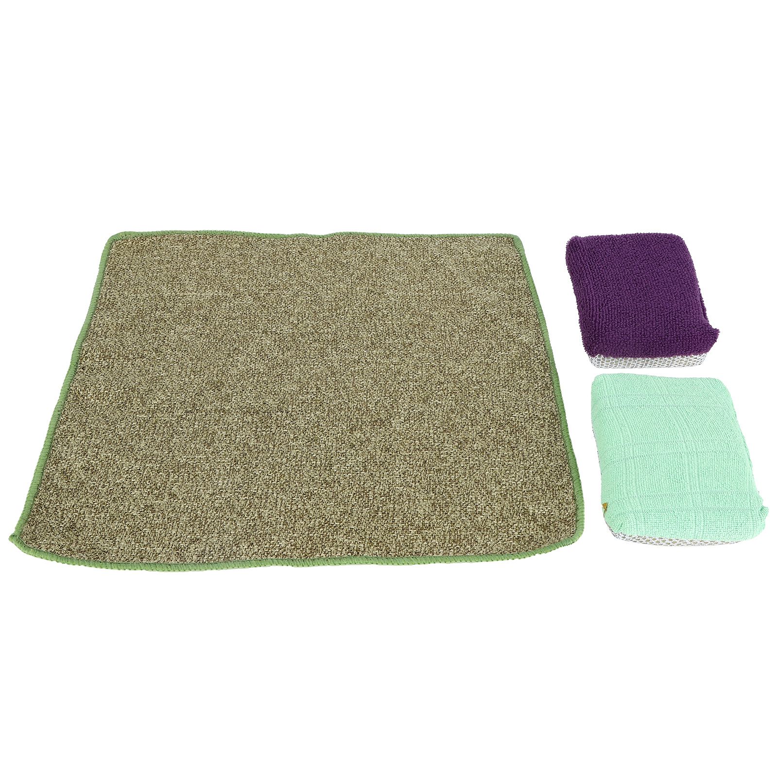 4 Sets Kitchen Washing Set Fiber Dishcloth Dishwashing Sponge Household Supplies view 6