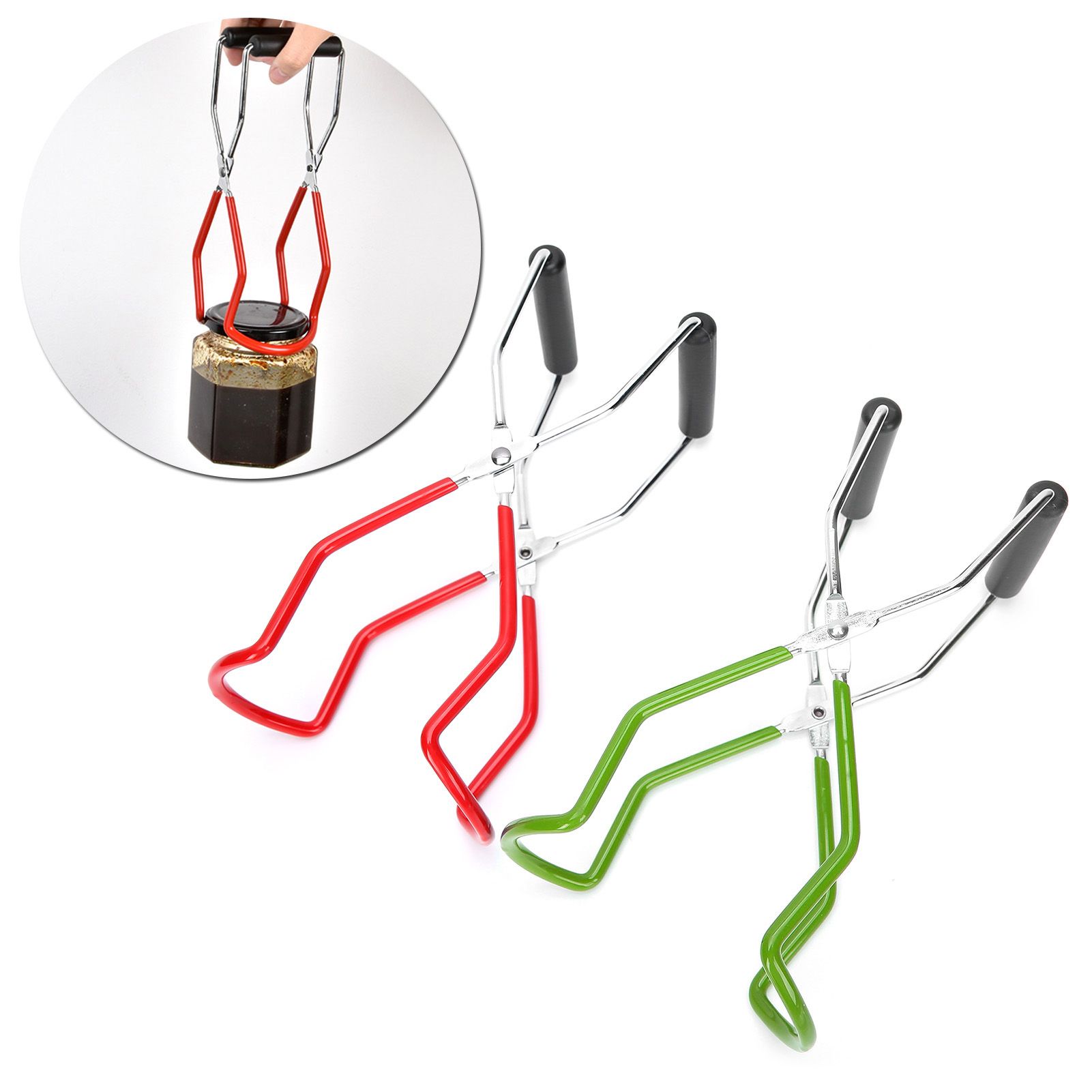 2pcs Canning Jar Lifter Tongs Stainless Steel WideMouth Feeding Bottle Clip view 10