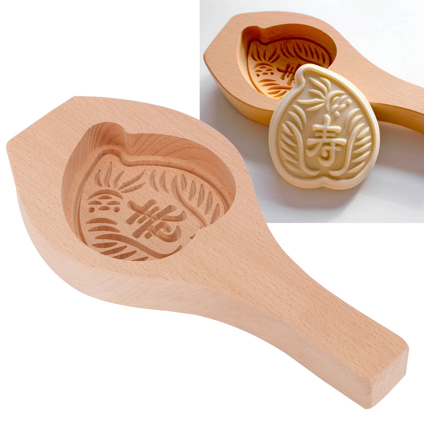Wood Mooncake Mold DIY Cookies Fondant Cake Baking Mold Kitchen Decoration view 10