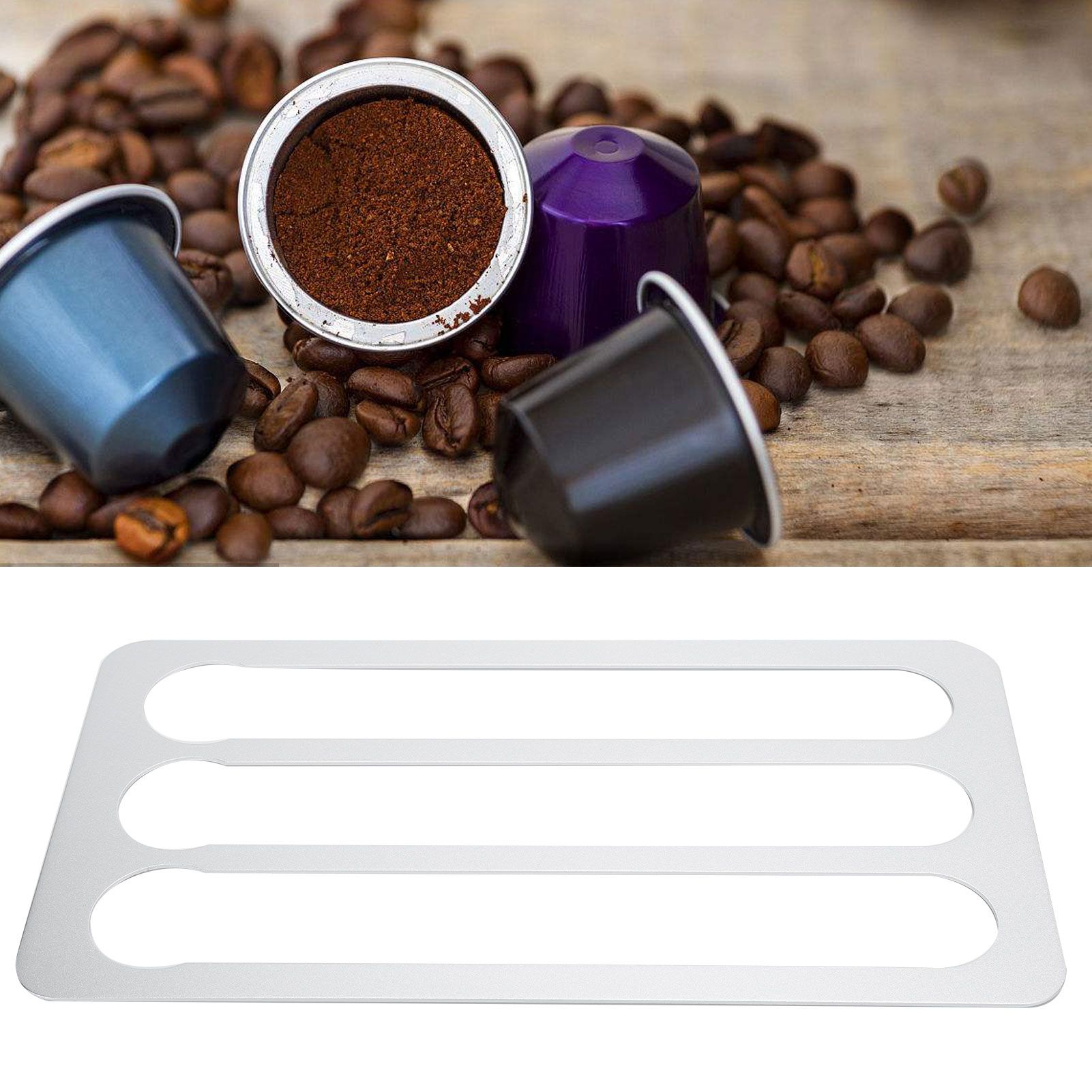 Wall Mounted Coffee Capsule Holder Coffee Pod Rack Storage Shelves Fit for view 9