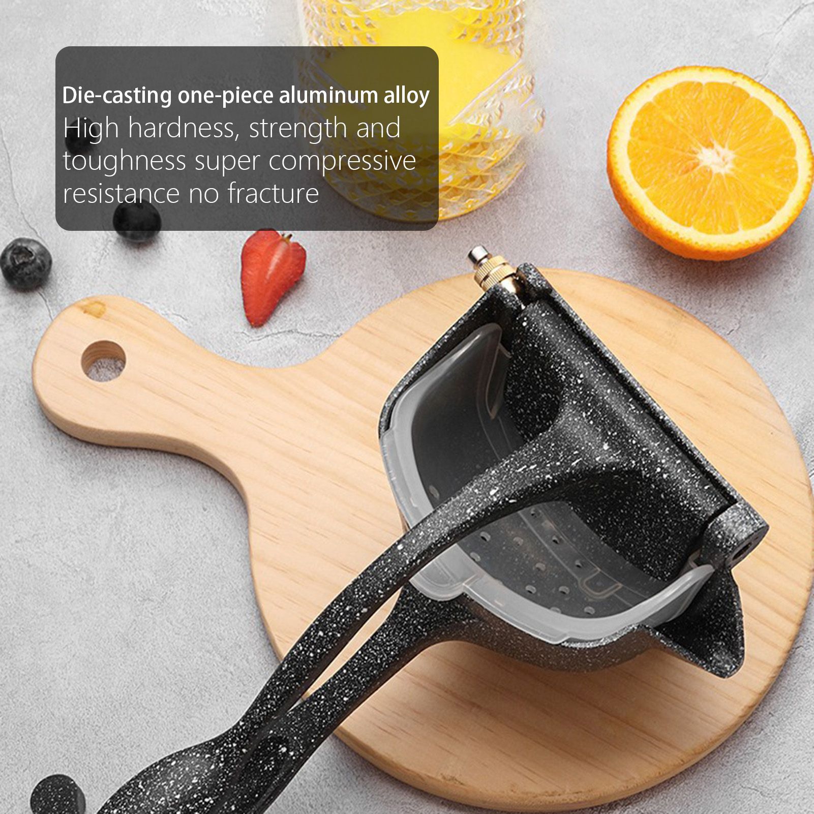 Manual Fruit Juicer Aluminium Alloy Lemon Squeezer Hand Press Citrus Extractor view 12