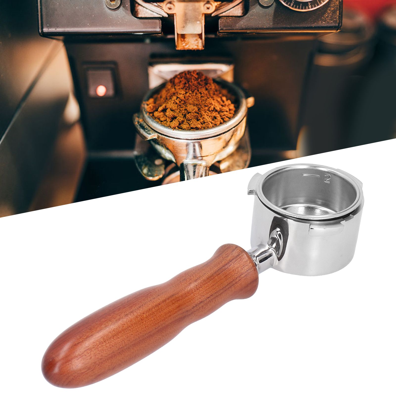 Portafilter Household Coffee Machine Bottomless Filter Handle Fit for Delonghi view 10