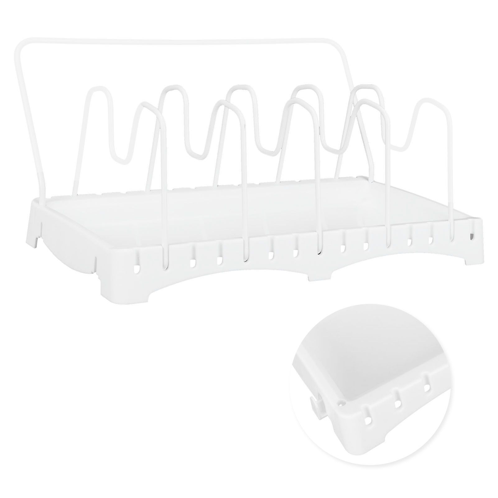 Multifunction Standing Cutting Board Storage Rack Pan Pot Lid Stand Organizer view 8