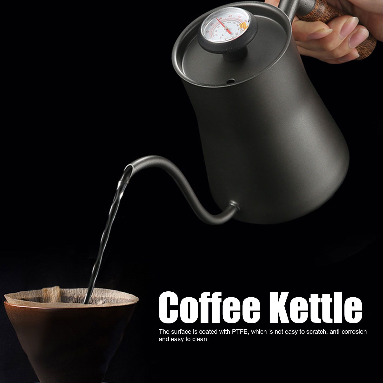 Coffee Pot 650ml Stainless Steel Long Narrow Spout Coffee Kettle with view 12