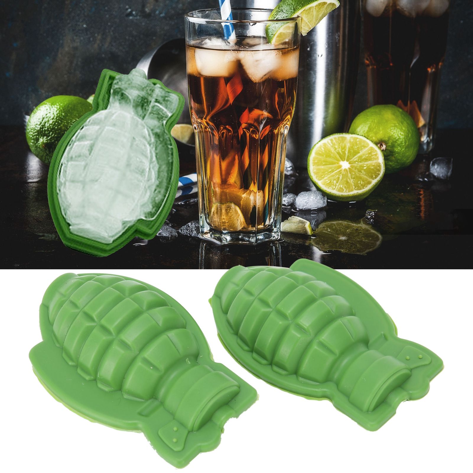 Green Cake Mould DIY Ice Maker Baking Ice Mold for Chocolate Dessert Kitchen Home view 11