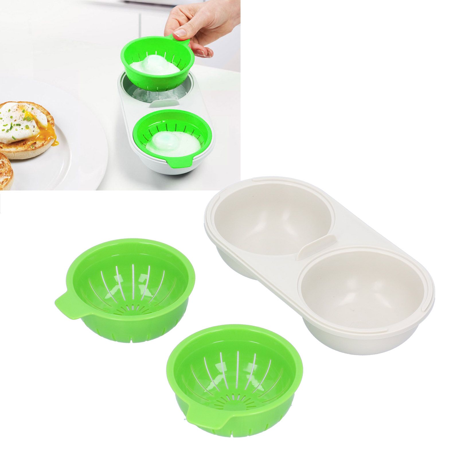 Microwave Boiled Egg Cup Food Grade Egg Steamer Egg Boiler Bowl for Kitchen view 12