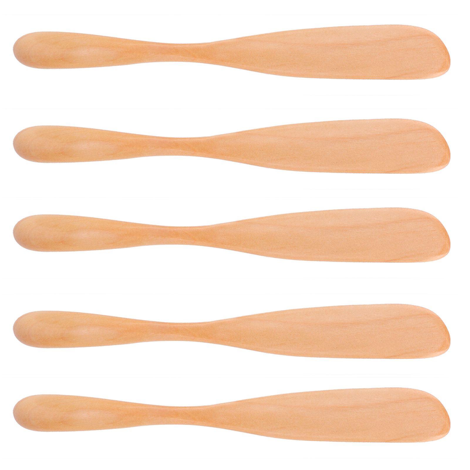 5Pcs Wooden Butter Knife Japanese Style Jam Cheese Spreader Tableware for Home view 5