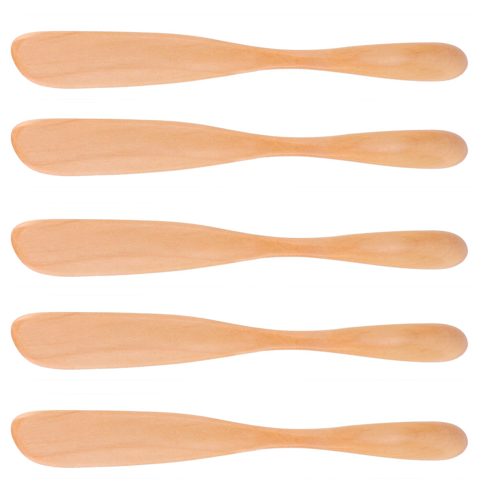 5Pcs Wooden Butter Knife Japanese Style Jam Cheese Spreader Tableware for Home view 7