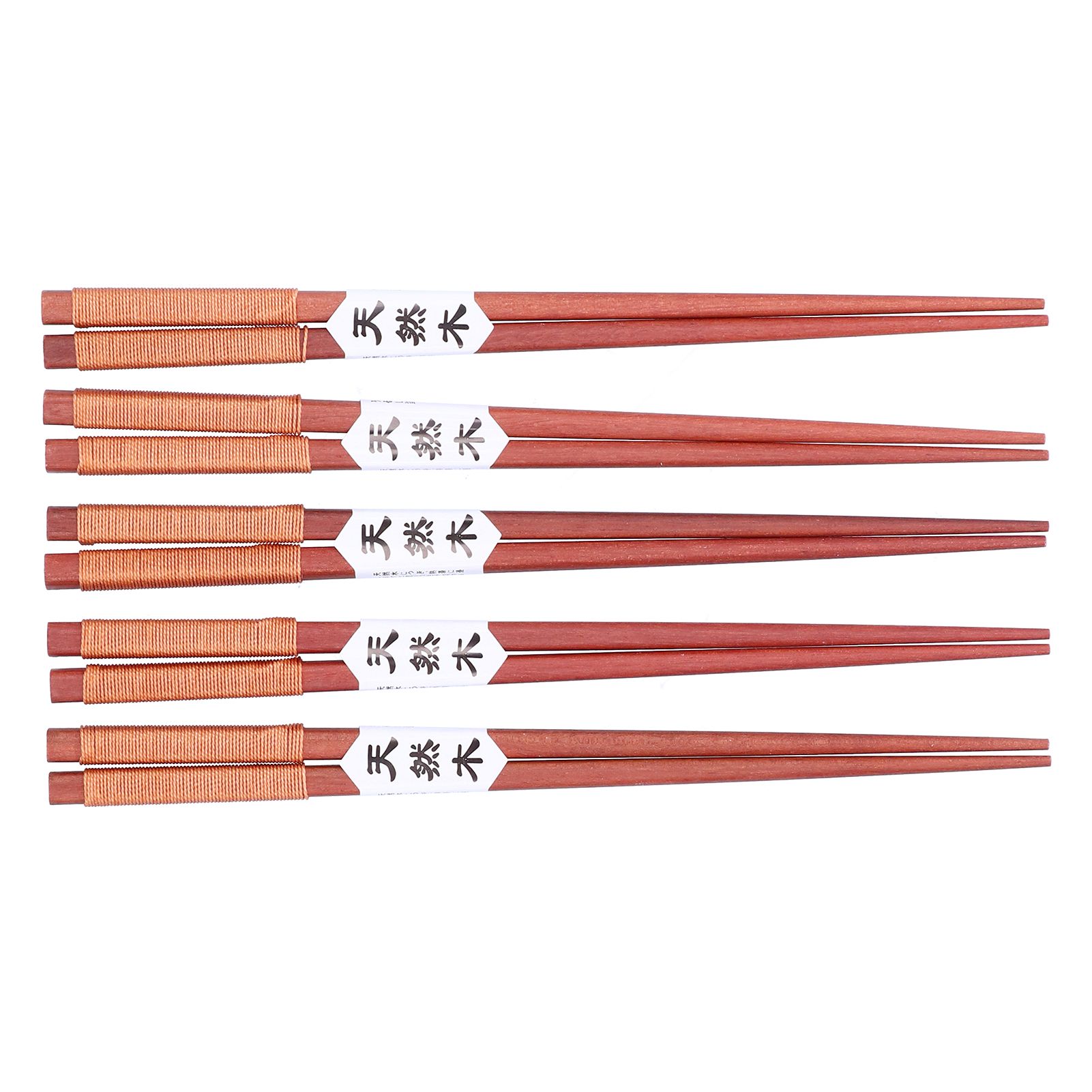 5Pairs Wooden Chopsticks Tangled Line NonSlip Sushi Chopsticks for Hotel