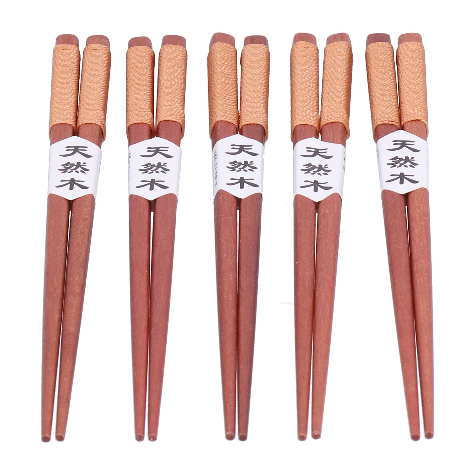 5Pairs Wooden Chopsticks Tangled Line NonSlip Sushi Chopsticks for Hotel view 5