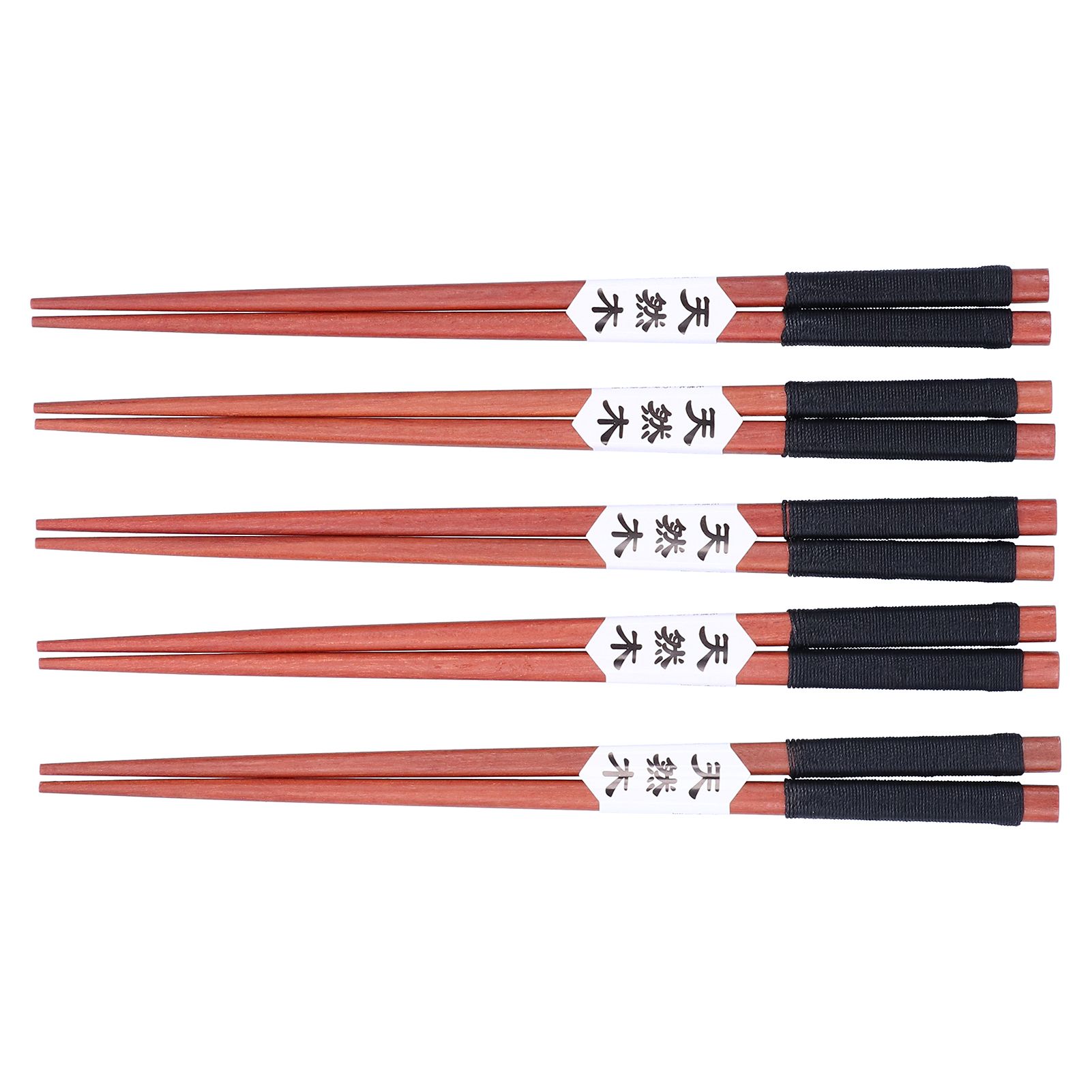 5Pairs Wooden Chopsticks Tangled Line NonSlip Sushi Chopsticks for Hotel