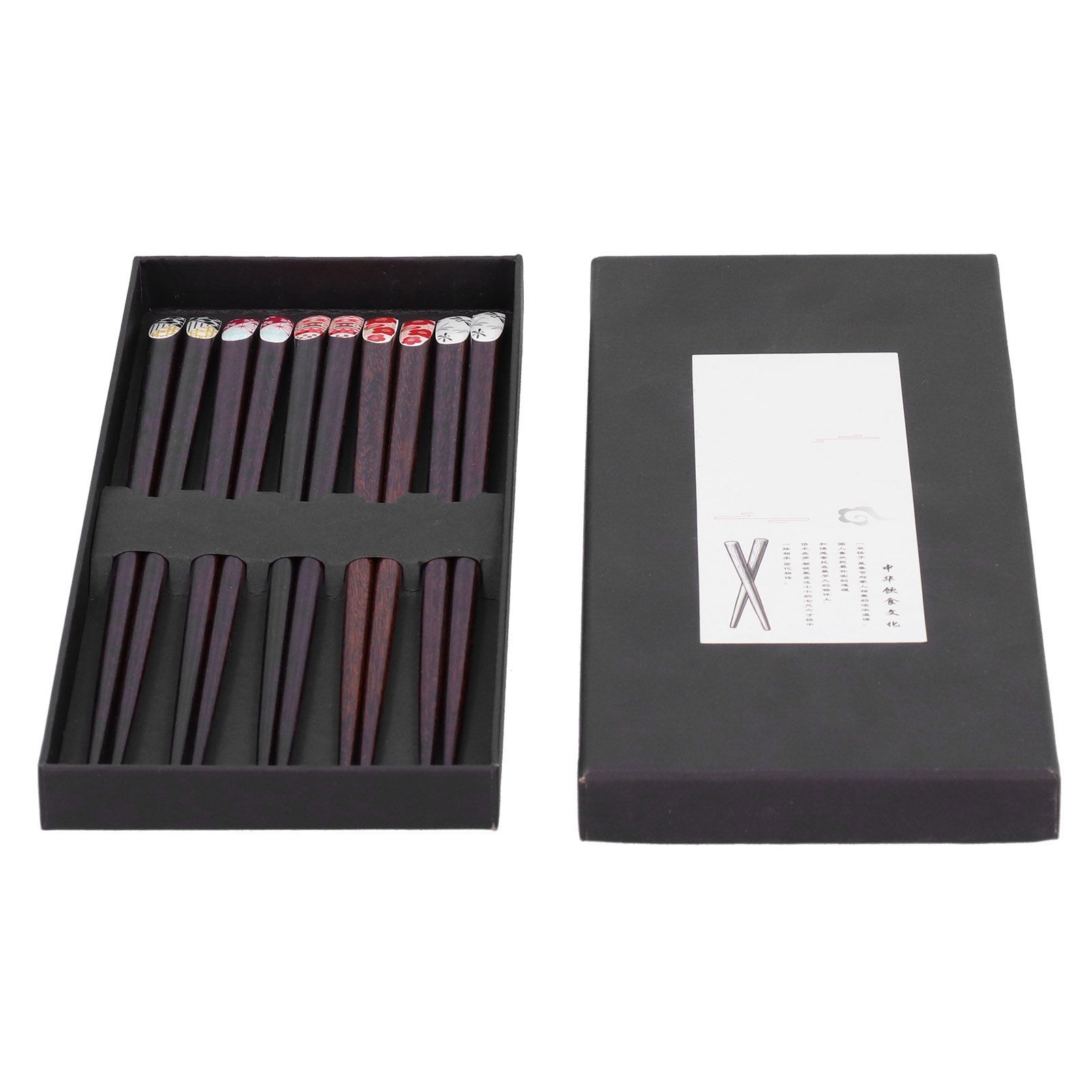 5 Pair Wood Chopsticks Set Innovative Japanese Style Reusable Chopstick