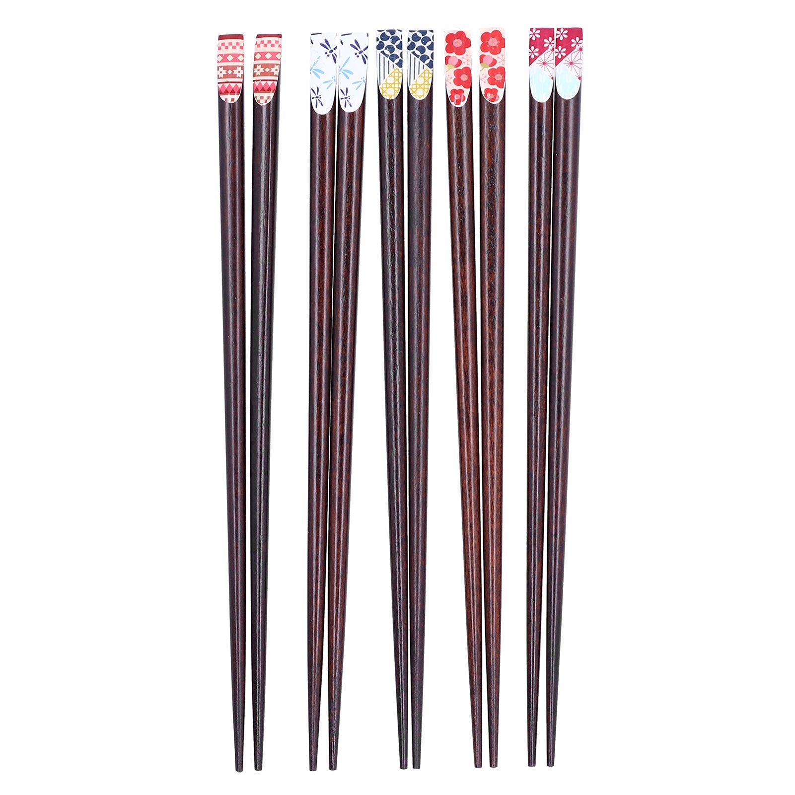 5 Pair Wood Chopsticks Set Innovative Japanese Style Reusable Chopstick view 4